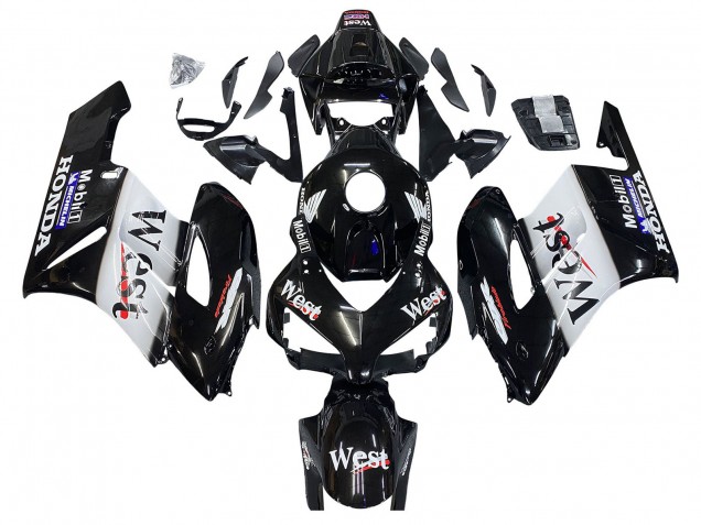 2004-2005 Glossy Black White West Honda CBR1000RR Motorcycle Fairings Canada