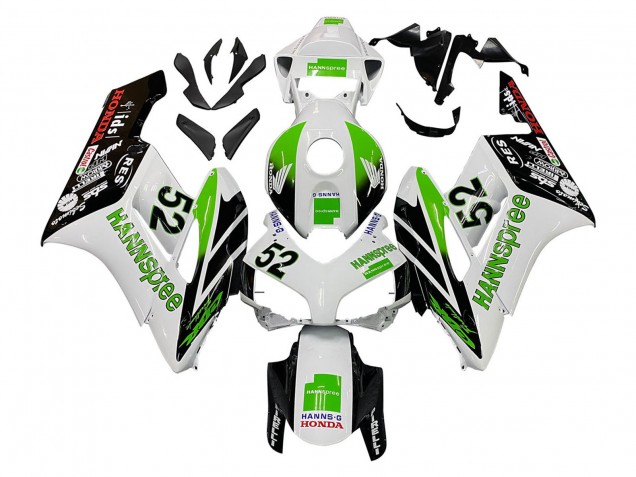 2004-2005 White Green Glossy Black Hannspree 52 Honda CBR1000RR Motorcycle Fairings Canada