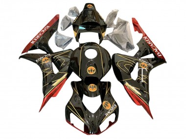 2006-2007 Glossy Black Red Gold BACARDI Honda CBR1000RR Motorcycle Fairings Canada