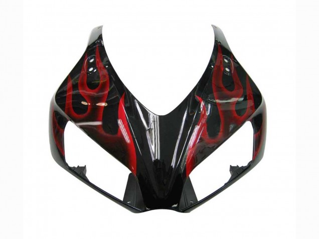 2006-2007 Glossy Black Red Flame Honda CBR1000RR Motorcycle Fairing Canada