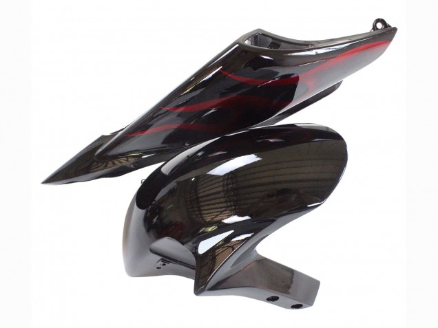 2006-2007 Glossy Black Red Flame Honda CBR1000RR Motorcycle Fairing Canada