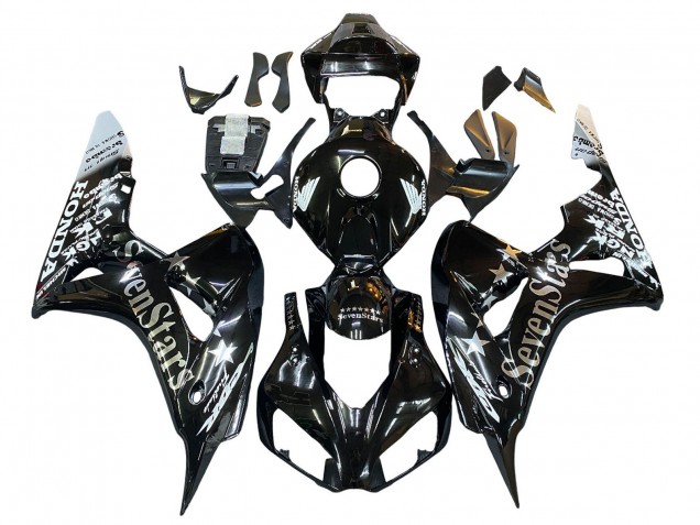 2006-2007 Glossy Black Gold SevenStars Honda CBR1000RR Motorcycle Fairings Canada