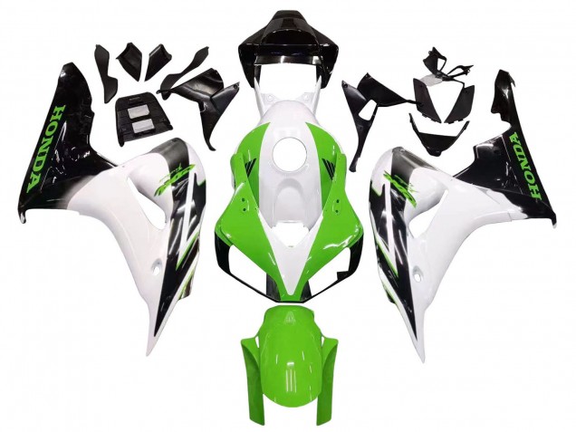 2006-2007 White Green Glossy Black Honda CBR1000RR Motorcycle Fairing Canada