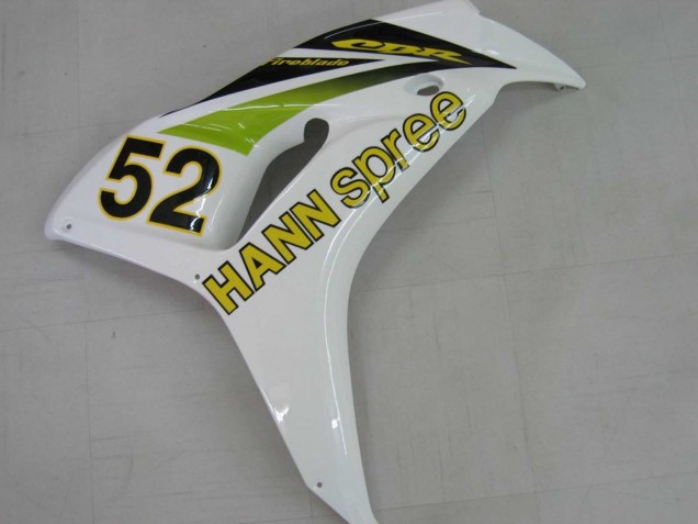 2006-2007 White Green Glossy Black Hannspree 52 Honda CBR1000RR Motorcycle Fairings Canada