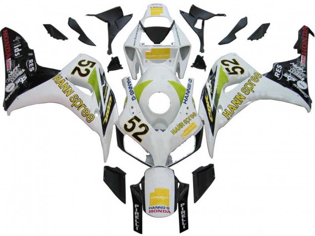 2006-2007 White Green Glossy Black Hannspree 52 Honda CBR1000RR Motorcycle Fairings Canada