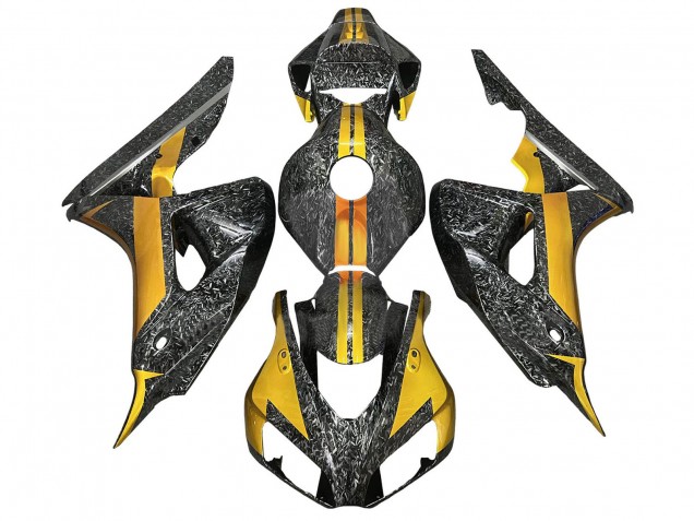 2006-2007 Gold Black Forged Carbon Fiber Honda CBR1000RR Motorcycle Fairings Canada