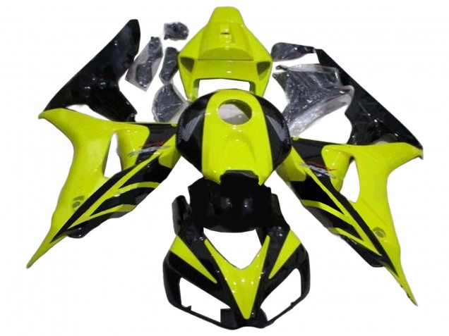 2006-2007 Green Glossy Black Geometric Honda CBR1000RR Motorcycle Fairings Canada