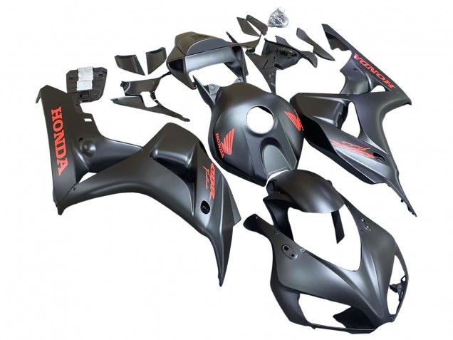 2006-2007 Matte Black Red Decals Honda CBR1000RR Motorcycle Fairings Canada