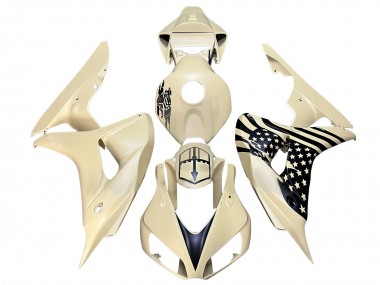 2006-2007 Cream Black Honda CBR1000RR Motorcycle Fairings Canada