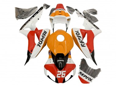 2006-2007 Orange White Red Black Glossy Repsol 26 Honda CBR1000RR Motorcycle Fairings Canada