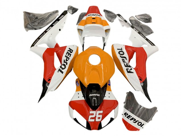 2006-2007 Orange White Red Black Glossy Repsol 26 Honda CBR1000RR Motorcycle Fairings Canada
