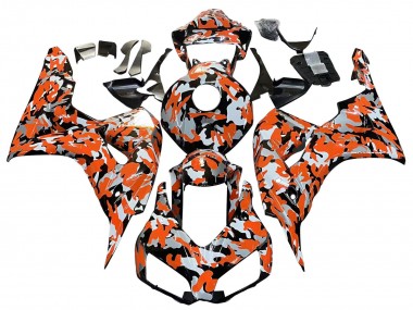2006-2007 Black Orange Silver Camouflage Honda CBR1000RR Motorcycle Fairings Canada