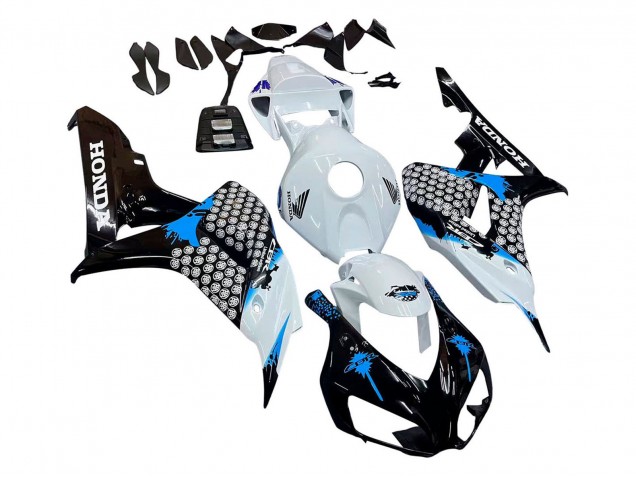 2006-2007 White Blue Glossy Black Honda CBR1000RR Motorcycle Fairing Canada