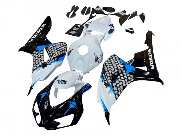 2006-2007 White Blue Glossy Black Honda CBR1000RR Motorcycle Fairing Canada