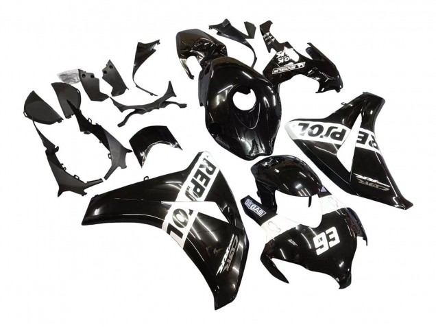 2008-2011 Glossy Black White Repsol 93 Honda CBR1000RR Motorcycle Fairings Canada