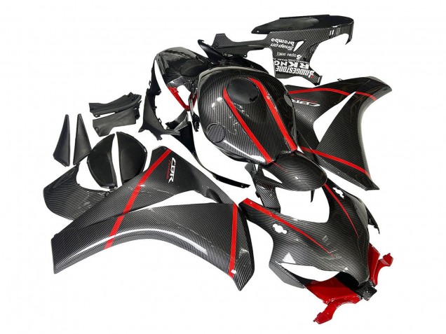 2008-2011 Black Carbon Fiber Red Honda CBR1000RR Motorcycle Fairings Canada