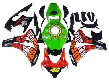 2008-2011 Green Orange Glossy Black Rossi Michelin 46 Honda CBR1000RR Motorcycle Fairings Canada