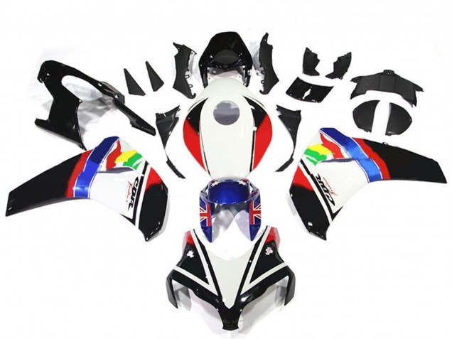 2008-2011 White Red Blue Glossy Black Star Honda CBR1000RR Motorcycle Fairings Canada
