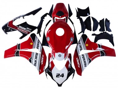 2008-2011 White Red Glossy Black Racing 24 Honda CBR1000RR Motorcycle Fairings Canada