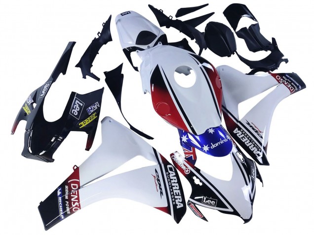 2008-2011 White Red Blue Black Star Lee Carrera Honda CBR1000RR Motorcycle Fairings Canada