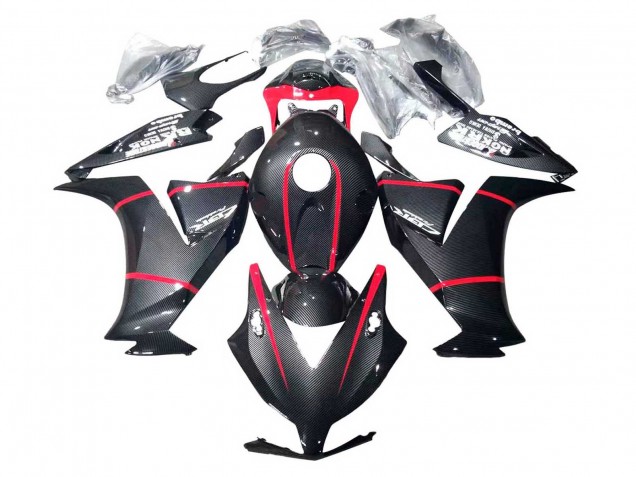 2012-2016 Black Carbon Fiber Red Honda CBR1000RR Motorcycle Fairings Canada