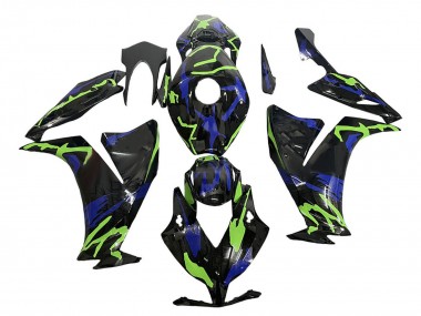 2012-2016 Green Blue Glossy Black Honda CBR1000RR Motorcycle Fairings Canada