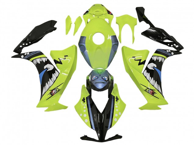 2012-2016 Light Green Blue Glossy Black Shark Honda CBR1000RR Motorcycle Fairings Canada