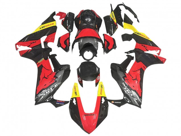 2017-2023 Red Yellow Black Carbon Fiber Honda CBR1000RR Motorcycle Fairings Canada