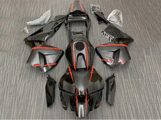 2003-2004 Glossy Black Red Stripe Honda CBR600RR Motorcycle Fairings Canada