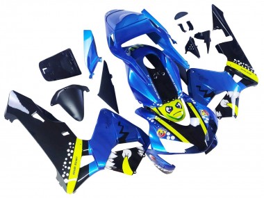 2003-2004 Blue Neon Yellow Glossy Black Shark Honda CBR600RR Motorcycle Fairings Canada