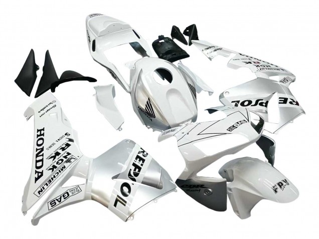 2003-2004 White Silver Black Repsol Honda CBR600RR Motorcycle Fairings Canada