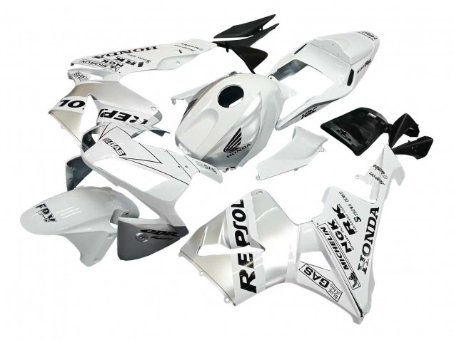 2003-2004 White Silver Black Repsol Honda CBR600RR Motorcycle Fairings Canada