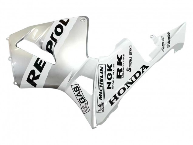 2003-2004 White Silver Black Repsol Honda CBR600RR Motorcycle Fairings Canada