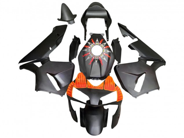 2003-2004 Matte Black Orange Honda CBR600RR Motorcycle Fairings Canada