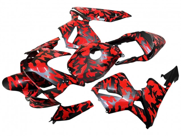 2003-2004 Black Red Grey Camouflage Honda CBR600RR Motorcycle Fairings Canada