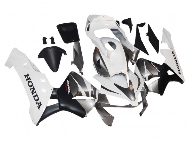2003-2004 White Matte Black Racing Honda CBR600RR Motorcycle Fairings Canada