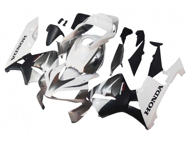 2003-2004 White Matte Black Racing Honda CBR600RR Motorcycle Fairings Canada