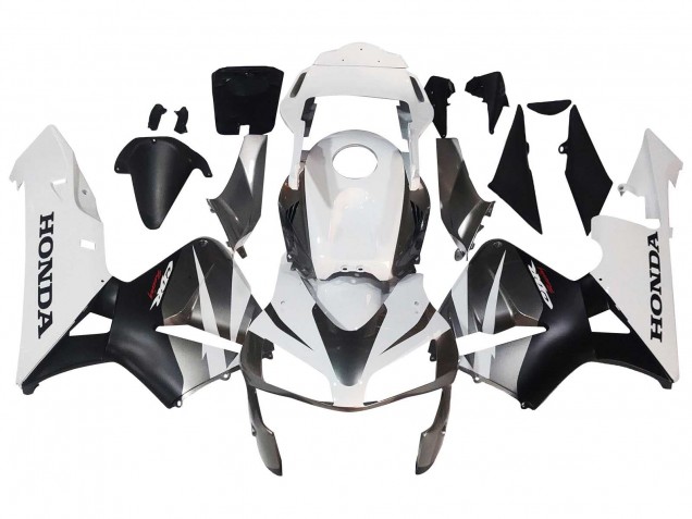 2003-2004 White Matte Black Racing Honda CBR600RR Motorcycle Fairings Canada