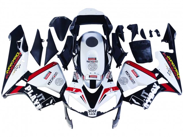 2003-2004 White Red Glossy Black DENSO Rimont Honda CBR600RR Motorcycle Fairings Canada