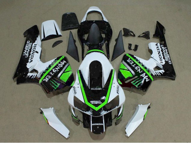 2003-2004 White Green Glossy Black Monster Honda CBR600RR Motorcycle Fairings Canada