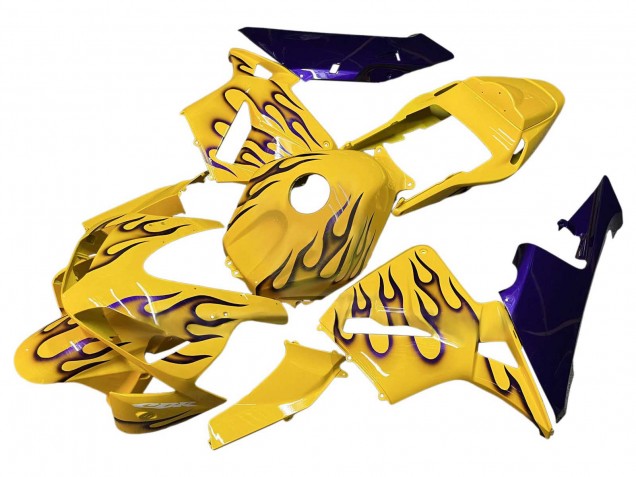2003-2004 Yellow Black Flame Honda CBR600RR Motorcycle Fairings Canada