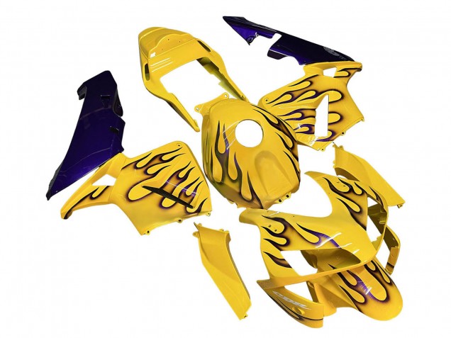 2003-2004 Yellow Black Flame Honda CBR600RR Motorcycle Fairings Canada