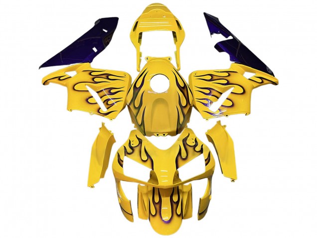 2003-2004 Yellow Black Flame Honda CBR600RR Motorcycle Fairings Canada