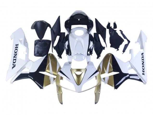 2005-2006 Gold White Black Honda CBR600RR Motorcycle Fairings Canada
