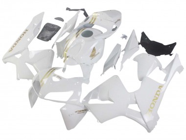 2005-2006 White Gold Honda CBR600RR Motorcycle Fairings Canada