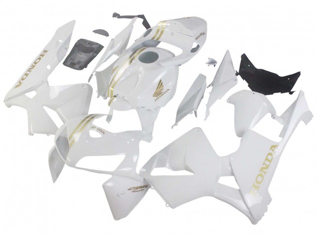 2005-2006 White Gold Honda CBR600RR Motorcycle Fairings Canada