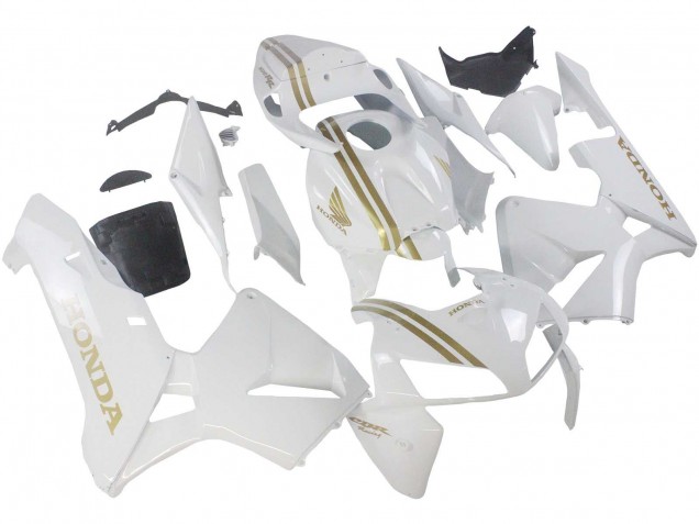 2005-2006 White Gold Honda CBR600RR Motorcycle Fairings Canada