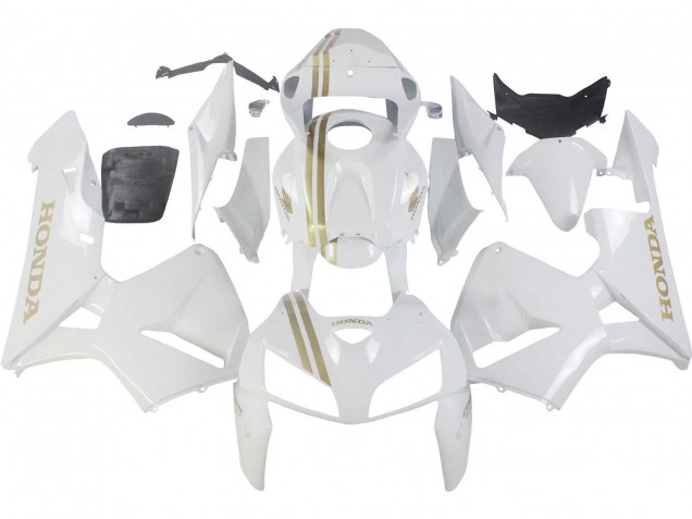 2005-2006 White Gold Honda CBR600RR Motorcycle Fairings Canada