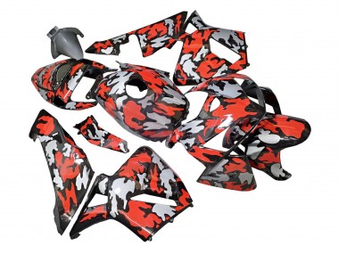 2005-2006 Black with Red Grey Camouflage Honda CBR600RR Motorcycle Fairings Canada