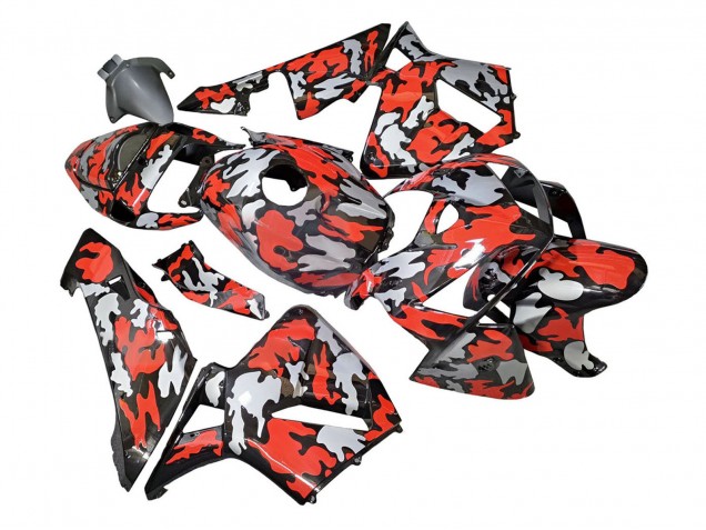 2005-2006 Black with Red Grey Camouflage Honda CBR600RR Motorcycle Fairings Canada